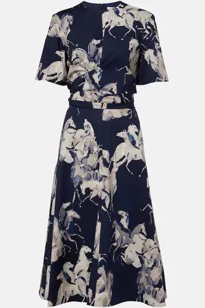 Altuzarra Kirsty printed cotton-blend wrap dress