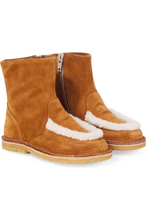 PèPè PÃ¨PÃ¨ Shearling-trimmed suede boots