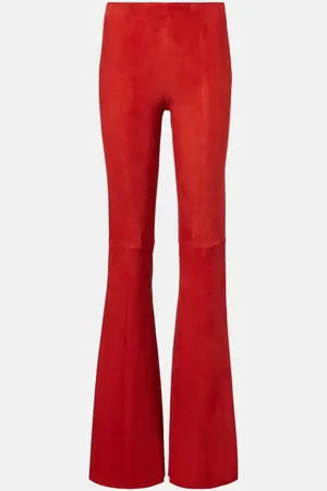 Stouls Gege high-rise suede flared pants