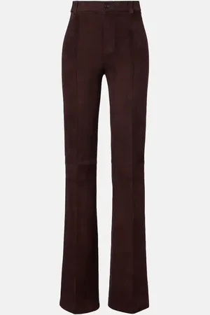 Stouls Lizzy high-rise suede wide-leg pants