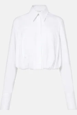 Sportmax Zemira cropped cotton poplin shirt