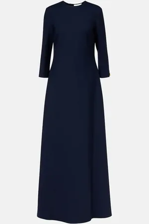 Oscar de la Renta Embellished open-back wool-blend kaftan