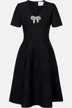 Carolina Herrera Bow-detail embellished minidress