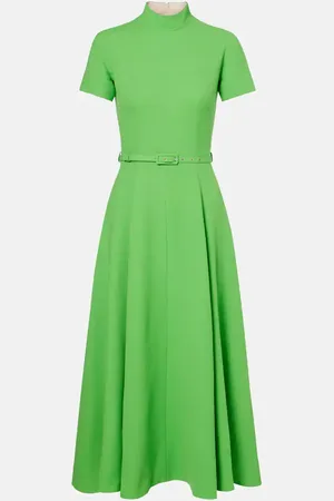 EMILIA WICKSTEAD Camilla belted wool midi dress