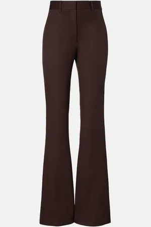 NILI LOTAN Corette high-rise virgin wool flared pants
