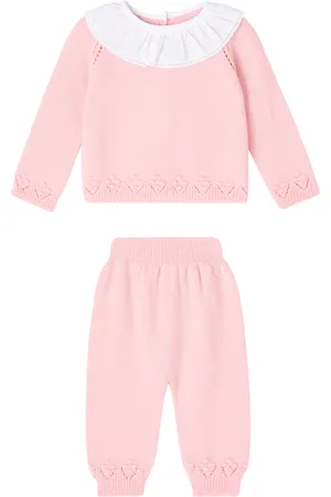La Coqueta Baby Baya wool cardigan and pants set