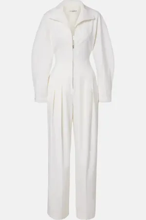 Victoria Beckham Tab Detail wool-blend jumpsuit