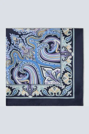 Etro Paisley printed silk pocket square