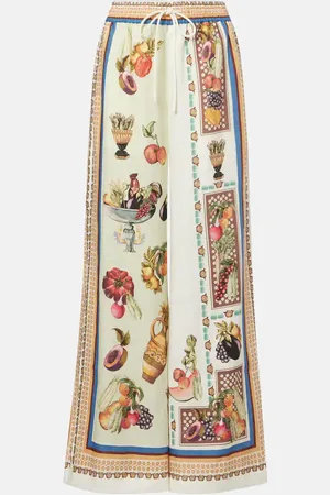 ALÉMAIS AlÃ©mais Mercado printed linen wide-leg pants