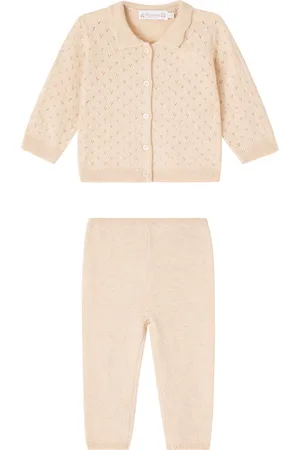 BONPOINT Baby Jade cashmere cardigan and pants set