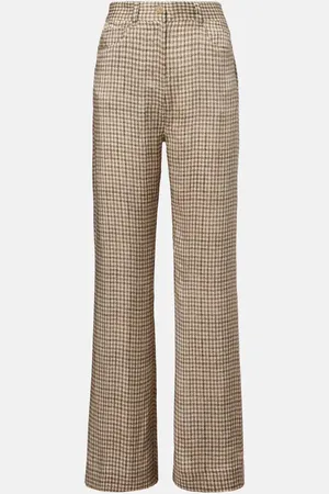 Acne Studios Poltana checked mid-rise wide-leg pants