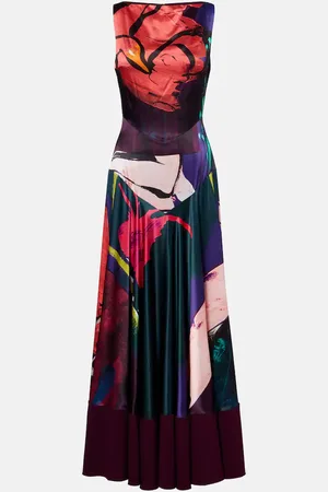 Roksanda Munir printed silk satin gown