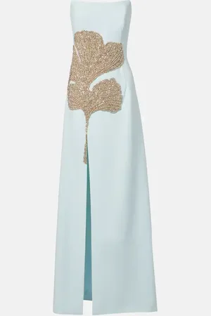 Costarellos Faranna crystal-embellished crÃªpe gown