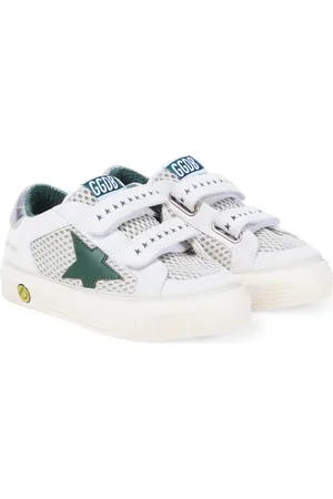 Golden Goose May School suede-trimmed sneakers