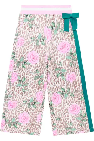 MONNALISA Printed cotton-blend jersey sweatpants