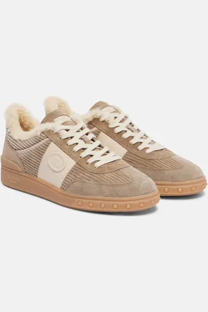 VALENTINO GARAVANI Upvillage suede and corduroy sneakers