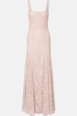 Costarellos Elysia embellished lace gown