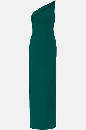Roland Mouret One-shoulder wool and silk corset gown
