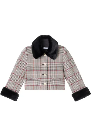 Self-Portrait Houndstooth wool-blend jacket
