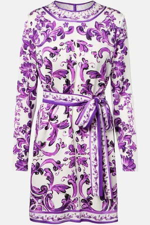 Dolce & Gabbana Majolica silk-blend minidress