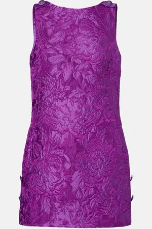 Dolce & Gabbana Logo floral brocade minidress
