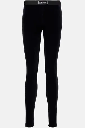 VERSACE Logo jersey leggings