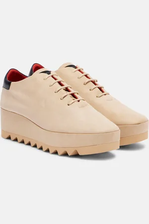 Stella McCartney Sneak-Elyse faux suede wedge sneakers