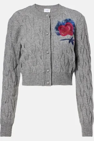 Erdem Cable-knit wool-blend cardigan