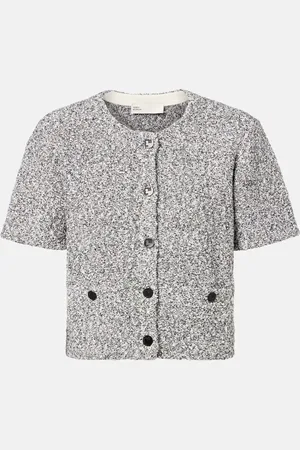 Tory Burch Cropped tweed top