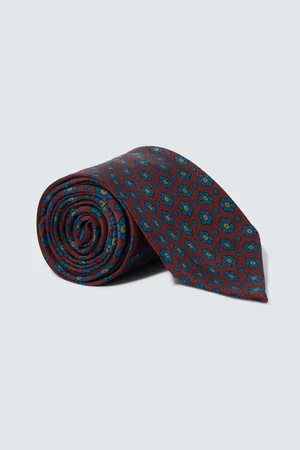 Rubinacci Printed silk satin tie