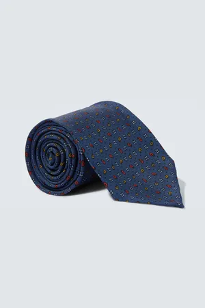 Rubinacci Printed silk satin tie