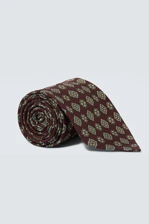Rubinacci Printed silk satin tie