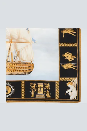 Rubinacci Printed silk pocket square