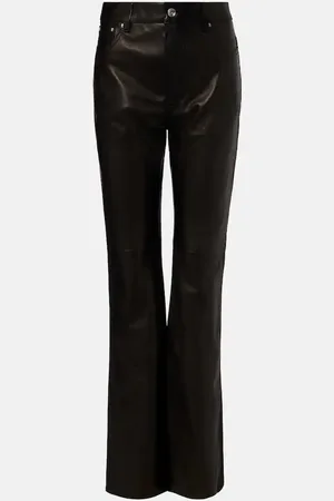 Paco rabanne Leather flared pants