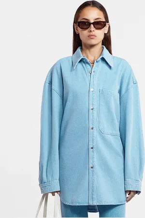 Nanushka Aarna - Denim Shirt - Eco Light Wash