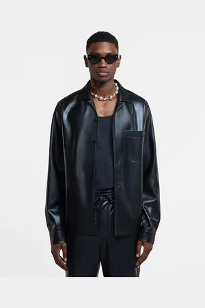 Nanushka Duco - Okobor™ Alt-Leather Long Sleeve Shirt