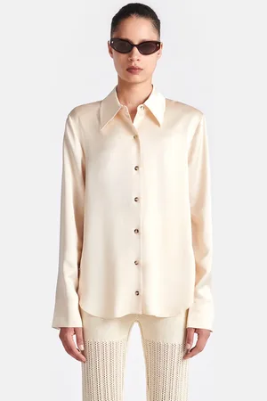 Nanushka Naum - Slip Satin Shirt - Creme