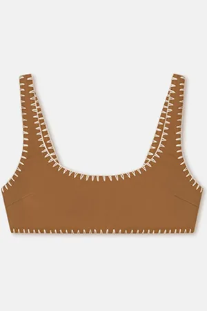 Nanushka Malti - Crochet Bikini Top - /Creme