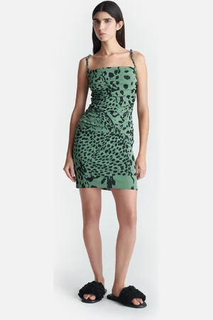 Nanushka Adie - Printed Mesh Jersey Dress - Cheetah