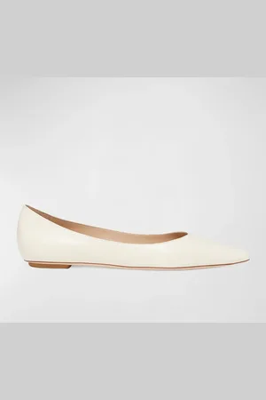 Stuart Weitzman Emilia Leather Ballerina Flats