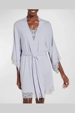 Eberjey Marianna Mademoiselle Lace-Trim Kimono Robe