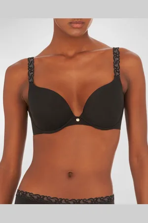Natori Pure Luxe Lace-Trim Push-Up Bra