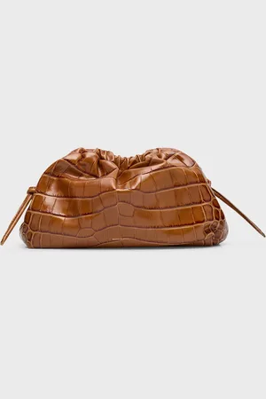 Mansur Gavriel Cloud Mini Croc-Embossed Clutch Bag