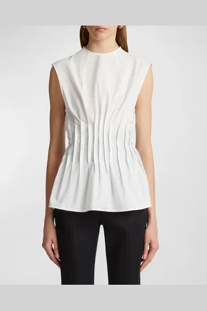 Khaite Westin Sleeveless Peplum Top