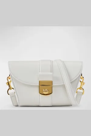 VERONICA BEARD The Crest Small Lock Leather Crossbody Bag