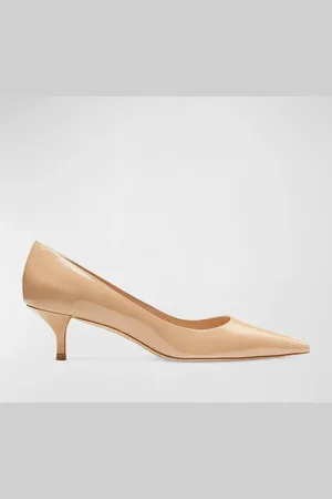 Stuart Weitzman Stuart Patent Kitten-Heel Pumps