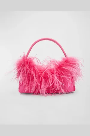 SOPHIA WEBSTER Dusty Mini Faux Feather Hobo Bag
