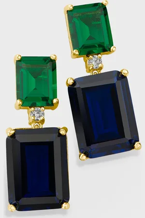 Kenneth Jay Lane Emerald-Cut Cubic Zirconia Drop Earrings