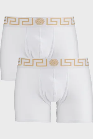 VERSACE Two-Pack Greca Border Long Boxer Trunks