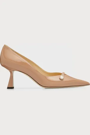 Jimmy Choo Rosalia Patent Pearly-Strap Pumps